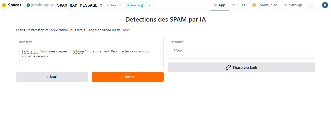 SPAM detection